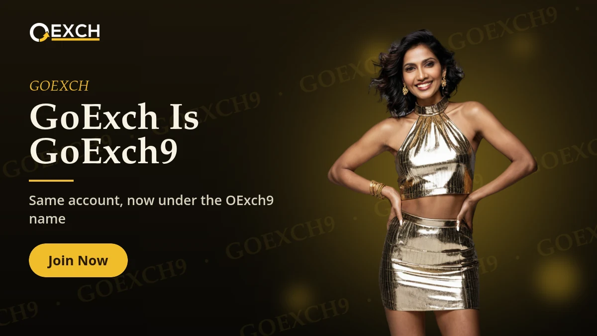 Goexch welcome banner for GoExch9 login and a free ID