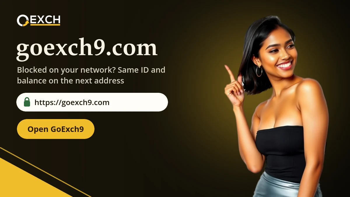 goexch9.com working address banner with the secure GoExch9 address